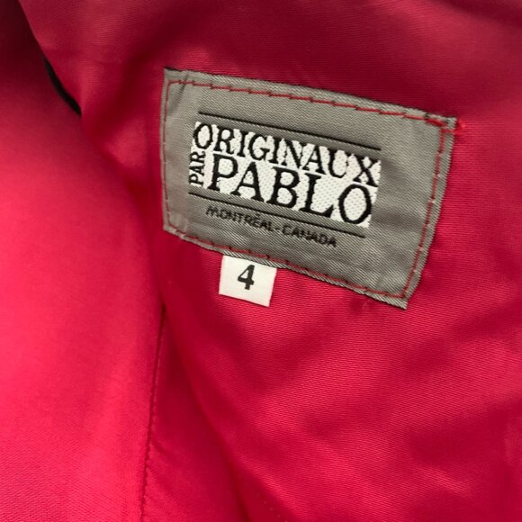 Vintage 90s Originaux Par Pablo Red Leather Pencil Midi Skirt - Picture 7 of 12